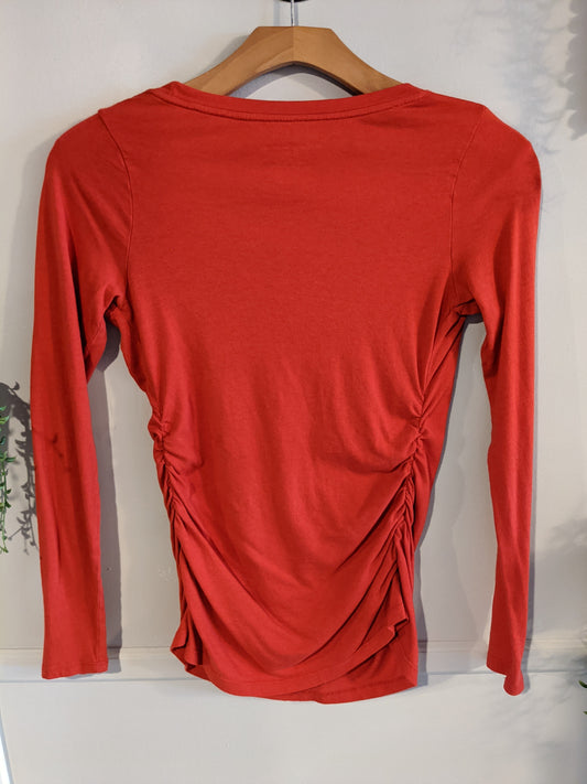 Essential scoop neck fitted LS tee, Multi