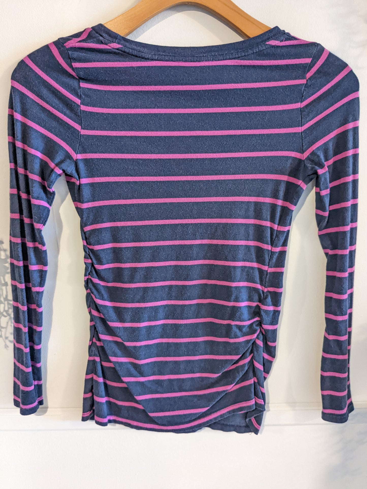 Essential round neck fitted LS tee, Multi