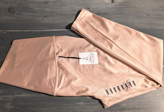 Active full panel 26" leggings, Peach