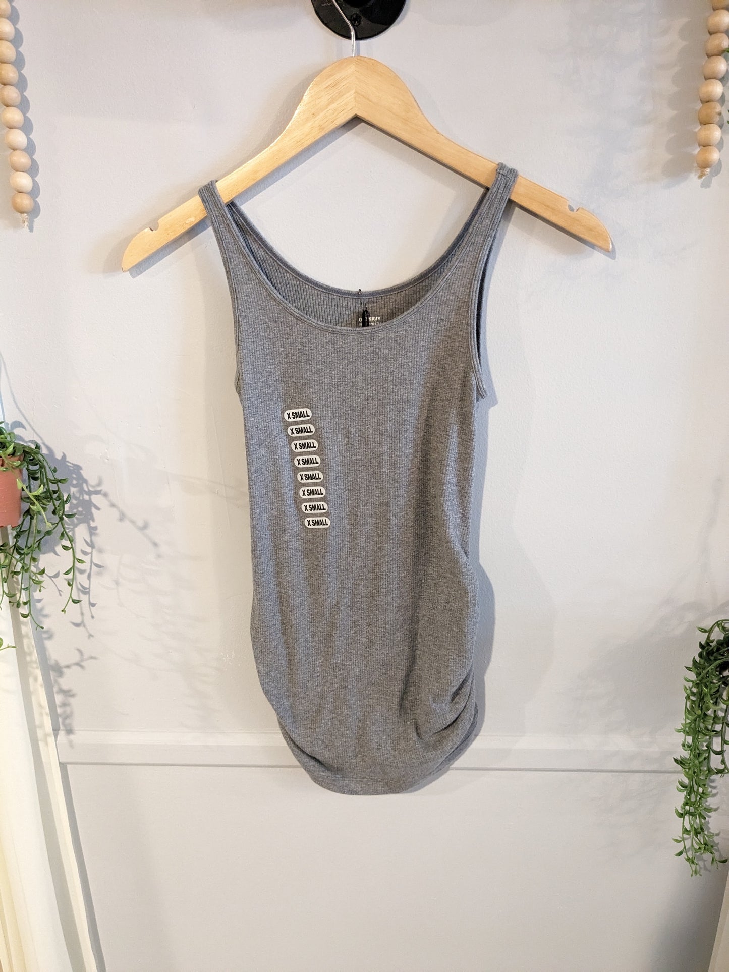 Essential ribbed knit double scoop neck tank, Multi