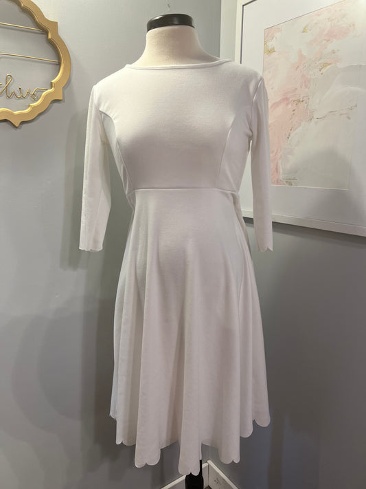 Scalloped Mini in Bright White