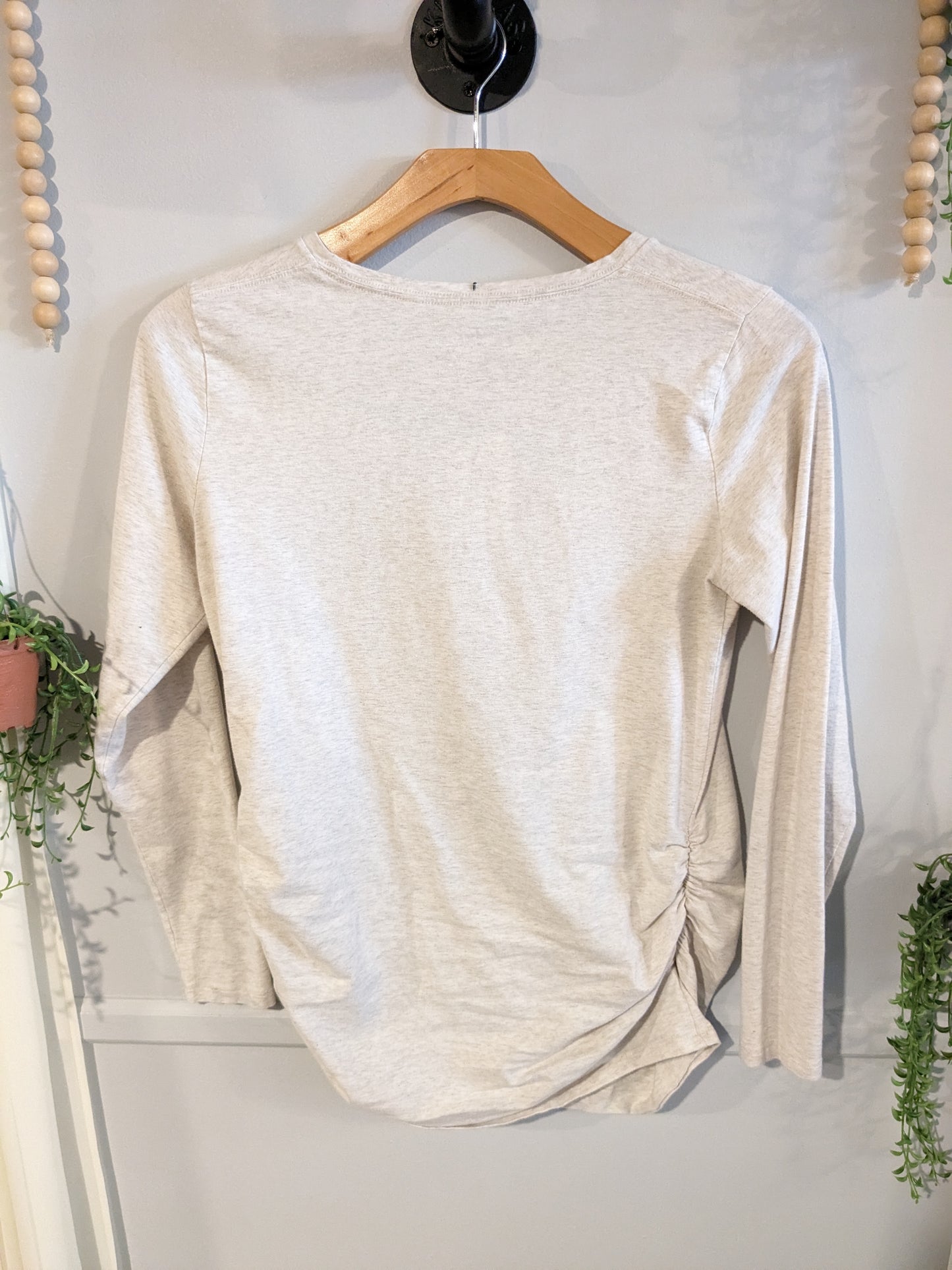 Essential scoop neck fitted LS tee, Multi