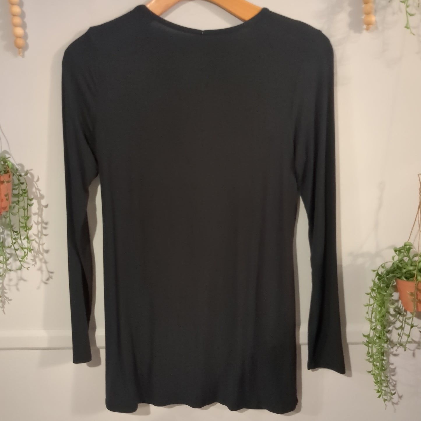 Keyhole crossover LS top, Black -NF