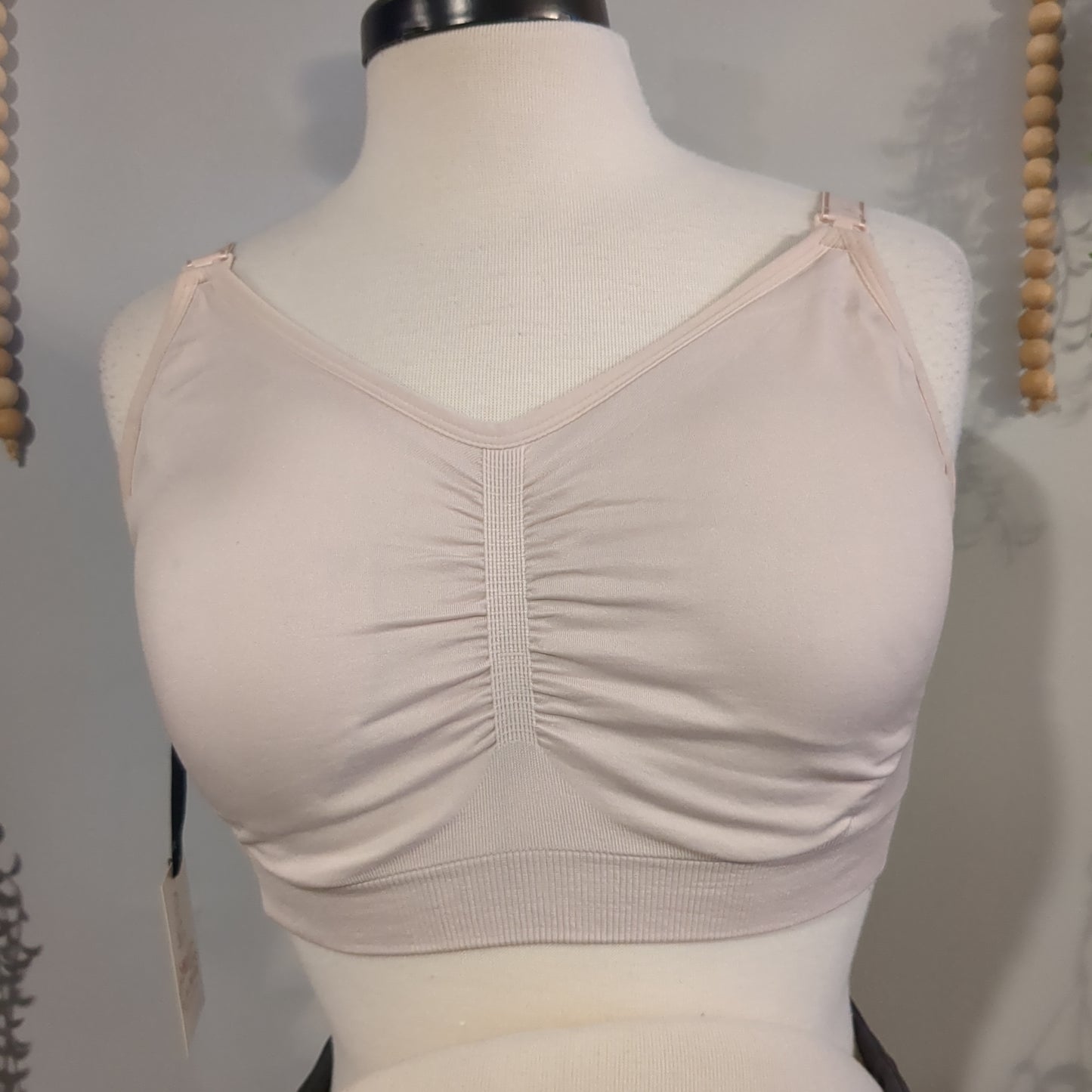 Clasp strap ballet style stretchy nursing bra, Multi