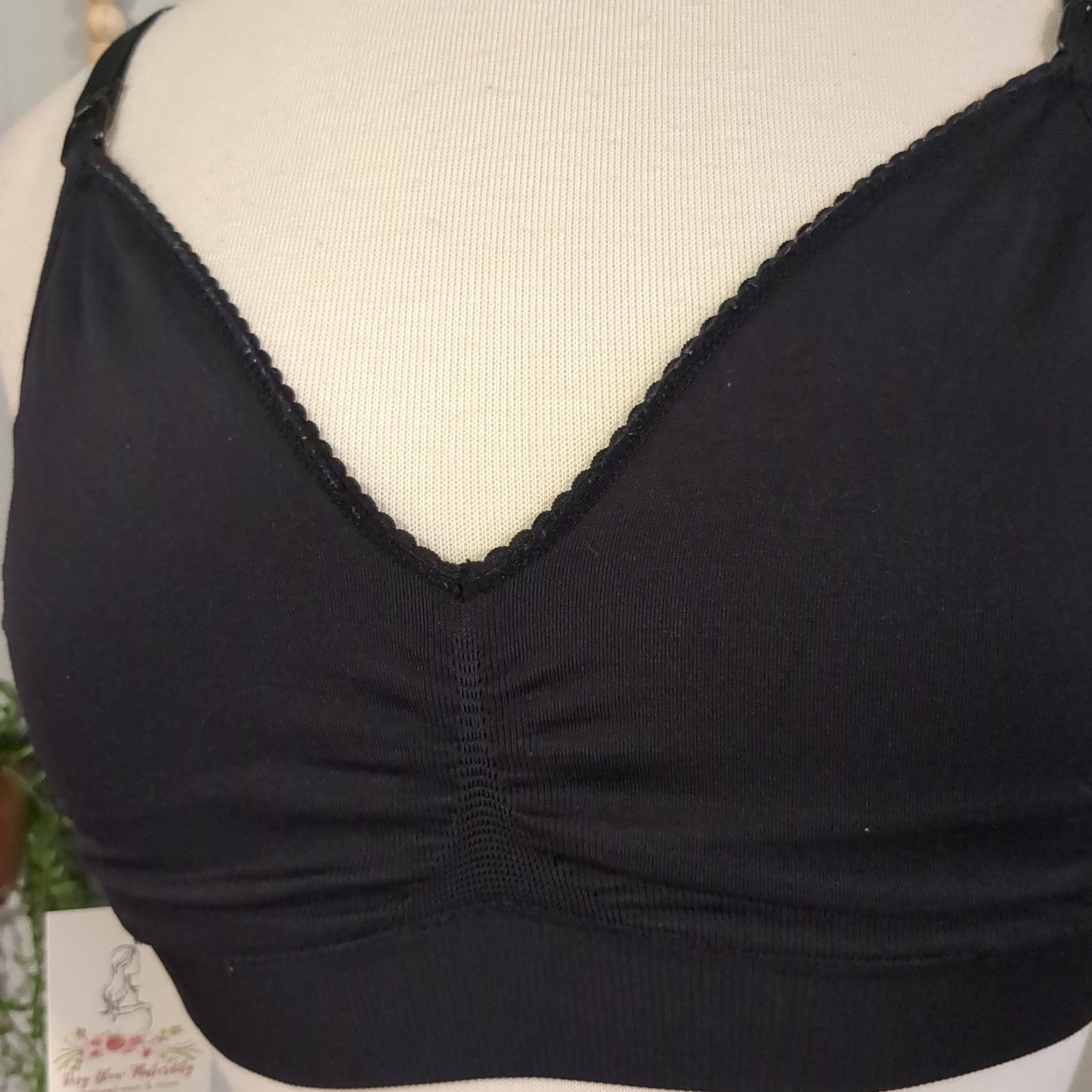 Clasp strap lightly lined stretchy nursing bra, Multi