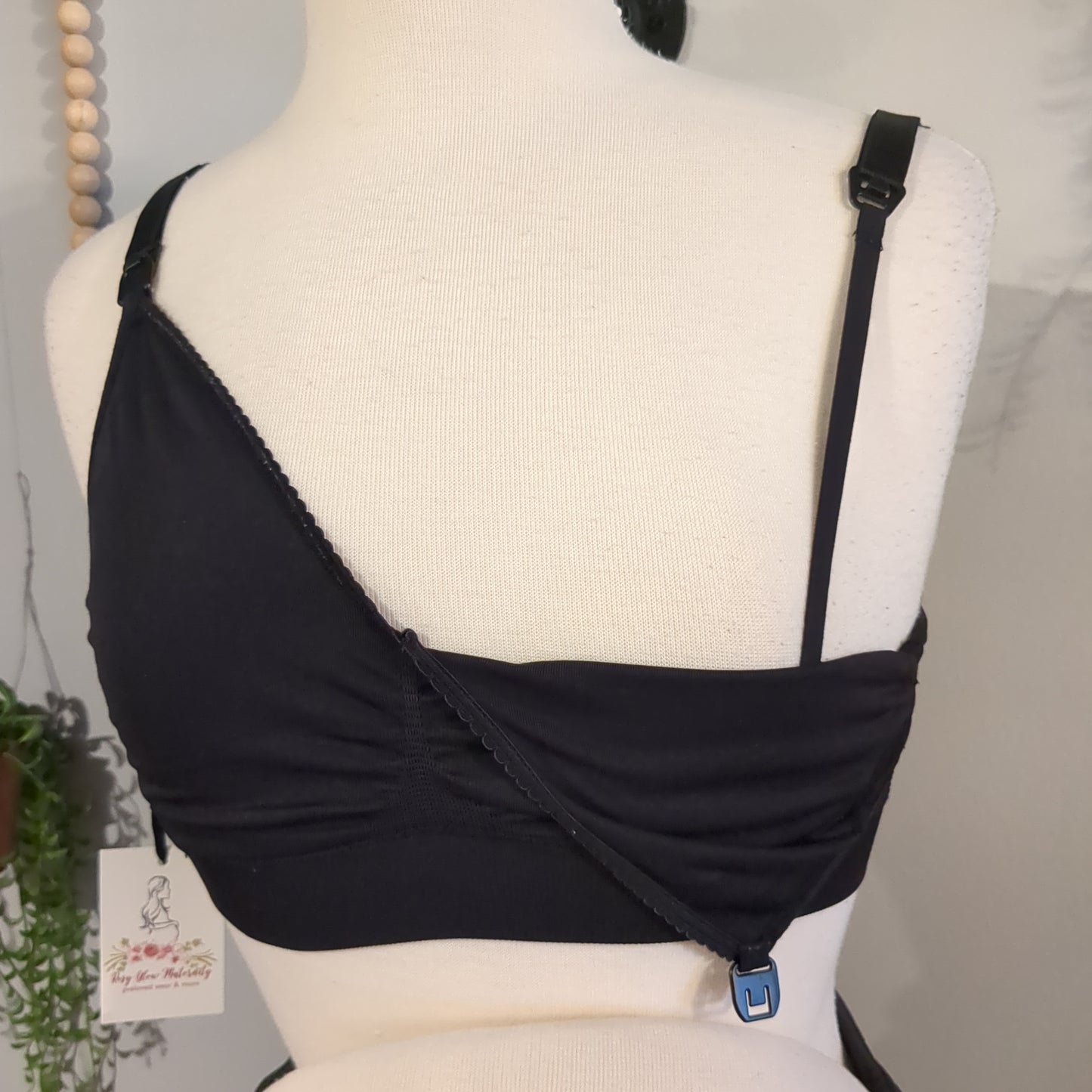 Clasp strap lightly lined stretchy nursing bra, Multi