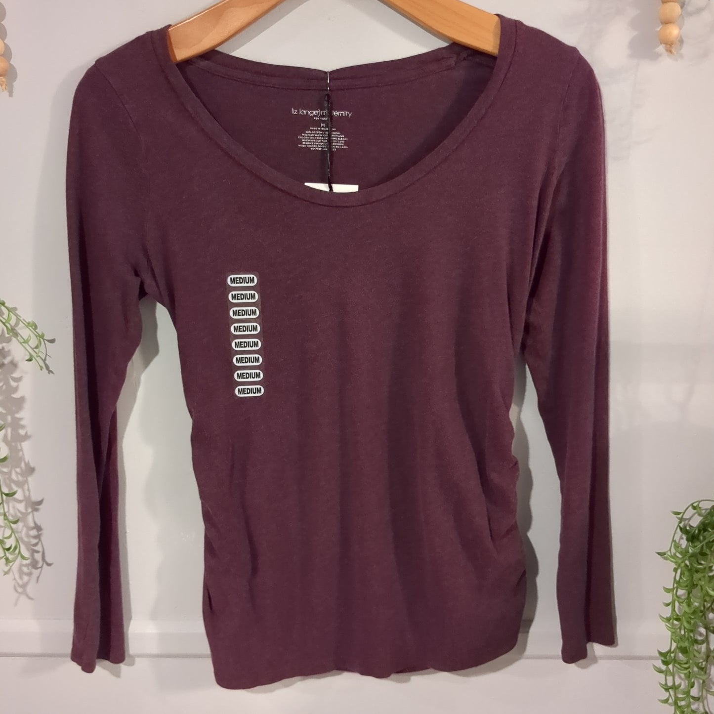 Essential round neck fitted LS tee, Multi