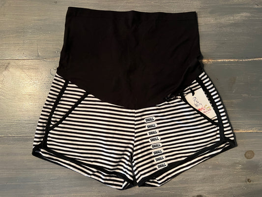 Full panel 3" pocket lounge shorts, Black stripes