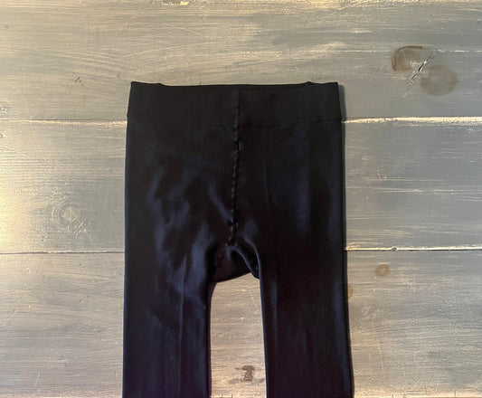 Full panel cropped undergarment leggings, Black