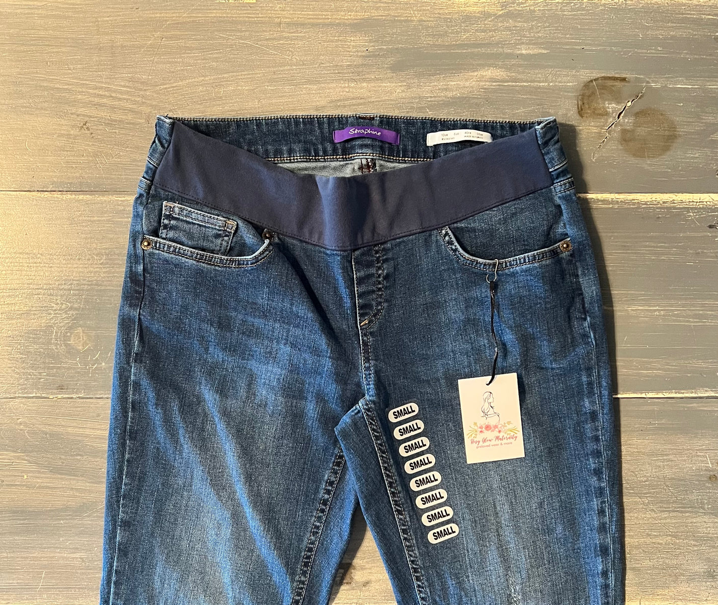 Under-belly panel distressed 29” skinny jeans, Medium wash