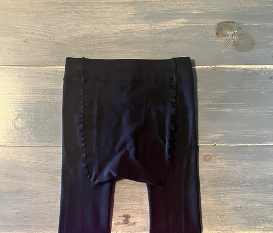 Full panel cropped undergarment leggings, Black
