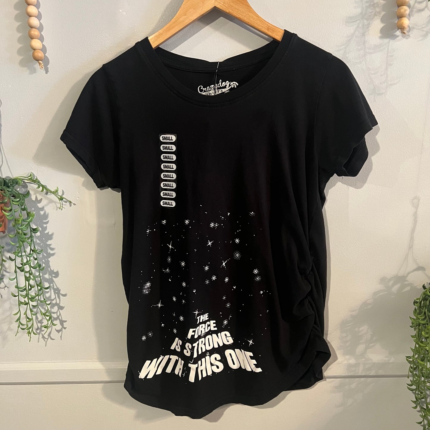 'The Force is Strong with This One' SS graphic tee, Black