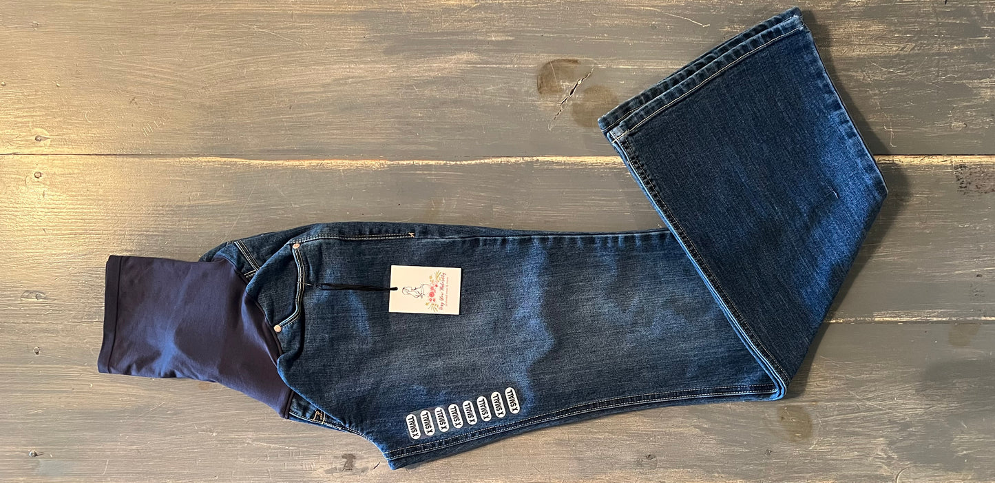 Full panel 31" bootcut jeans, Dark wash