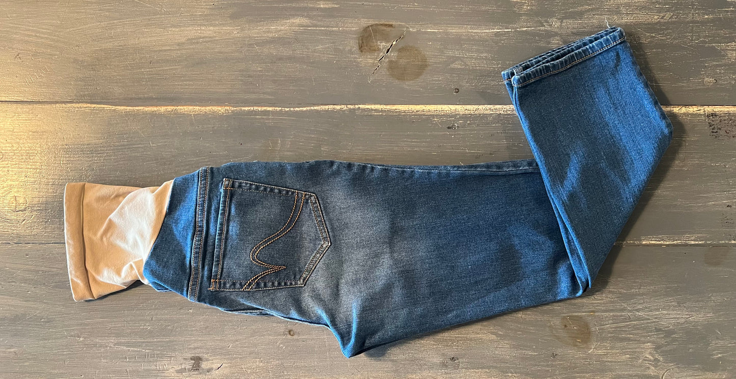 Full panel 24" straight leg jeans, Medium wash