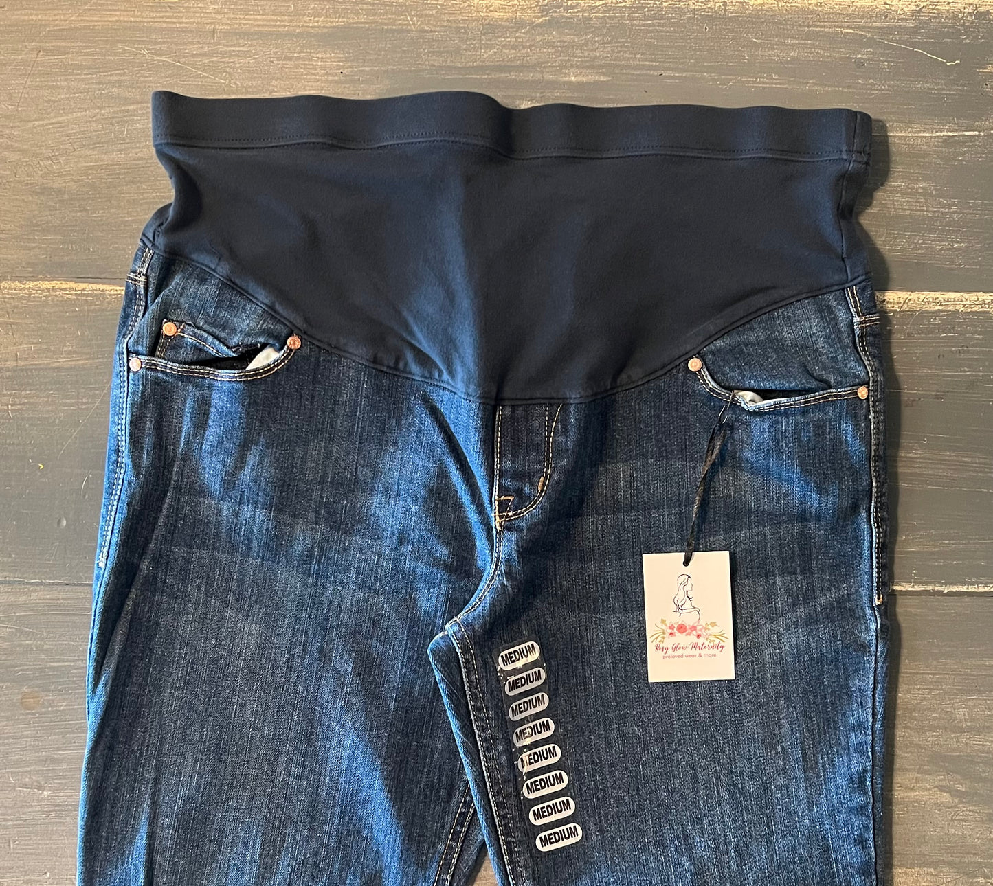 Full panel 30" flare jeans, Medium wash