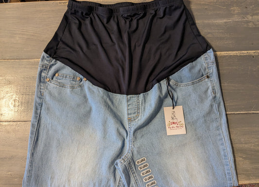 Full panel 28" skinny jeans, Light wash