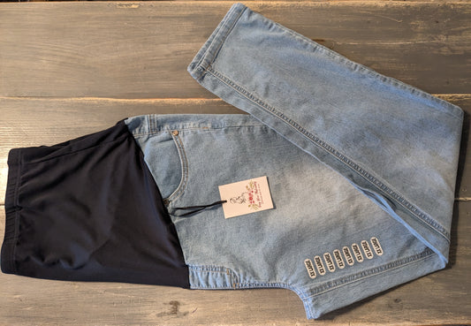 Full panel 28" skinny jeans, Light wash