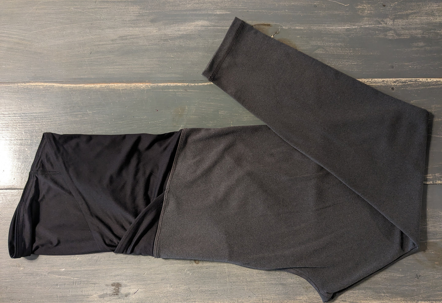 Convertible panel 23" cropped leggings, Charcoal