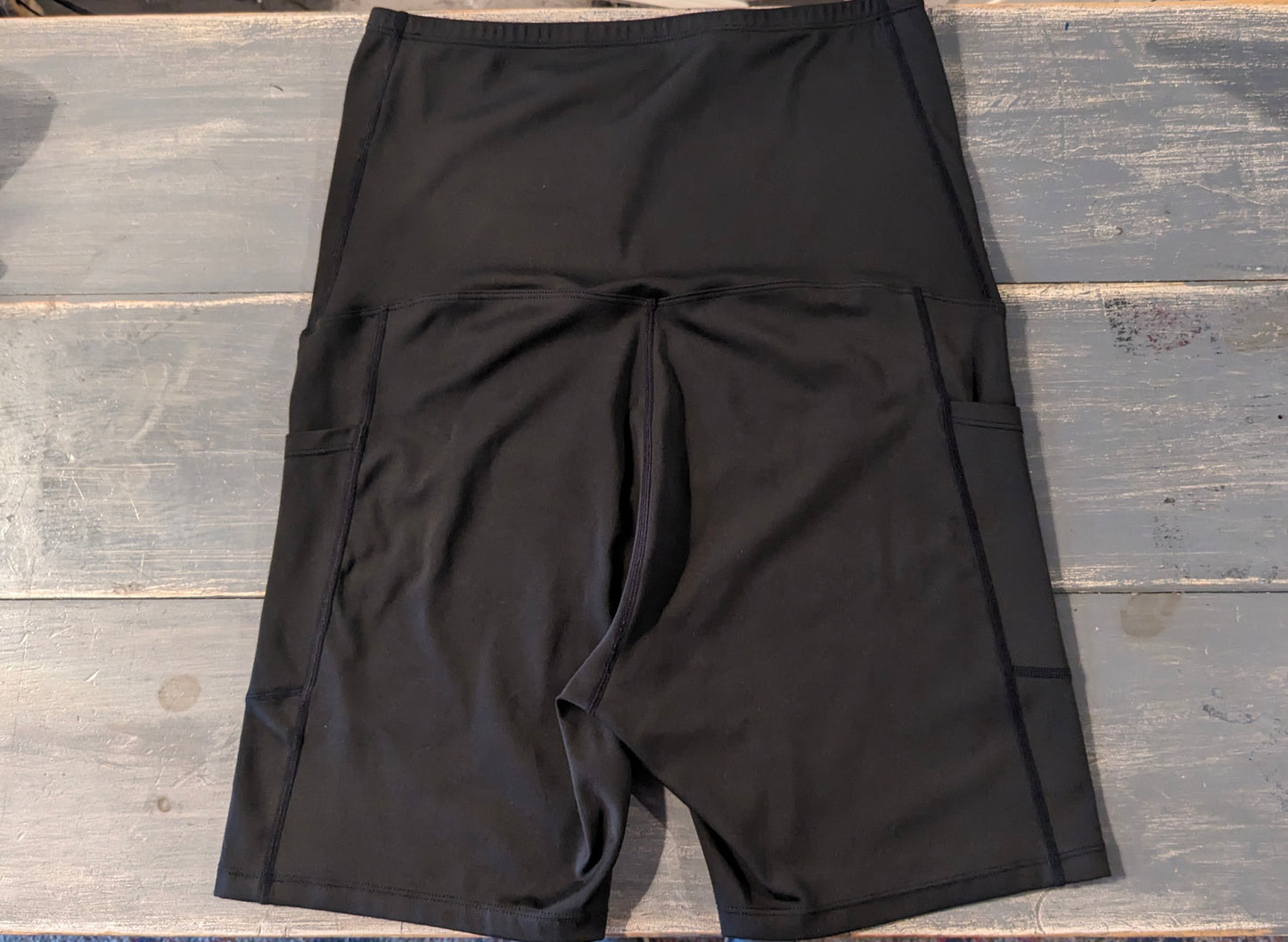 Active full panel pocket 5.5" biker shorts, Black