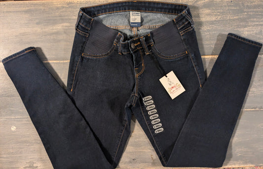 Side panels 27" Rockstar skinny jeans, Dark wash