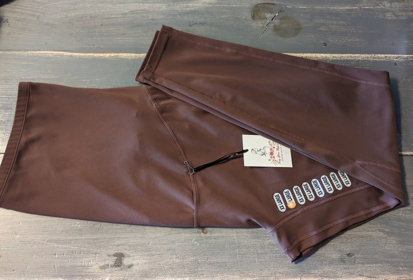 Active full panel 26" cropped leggings, Chocolate