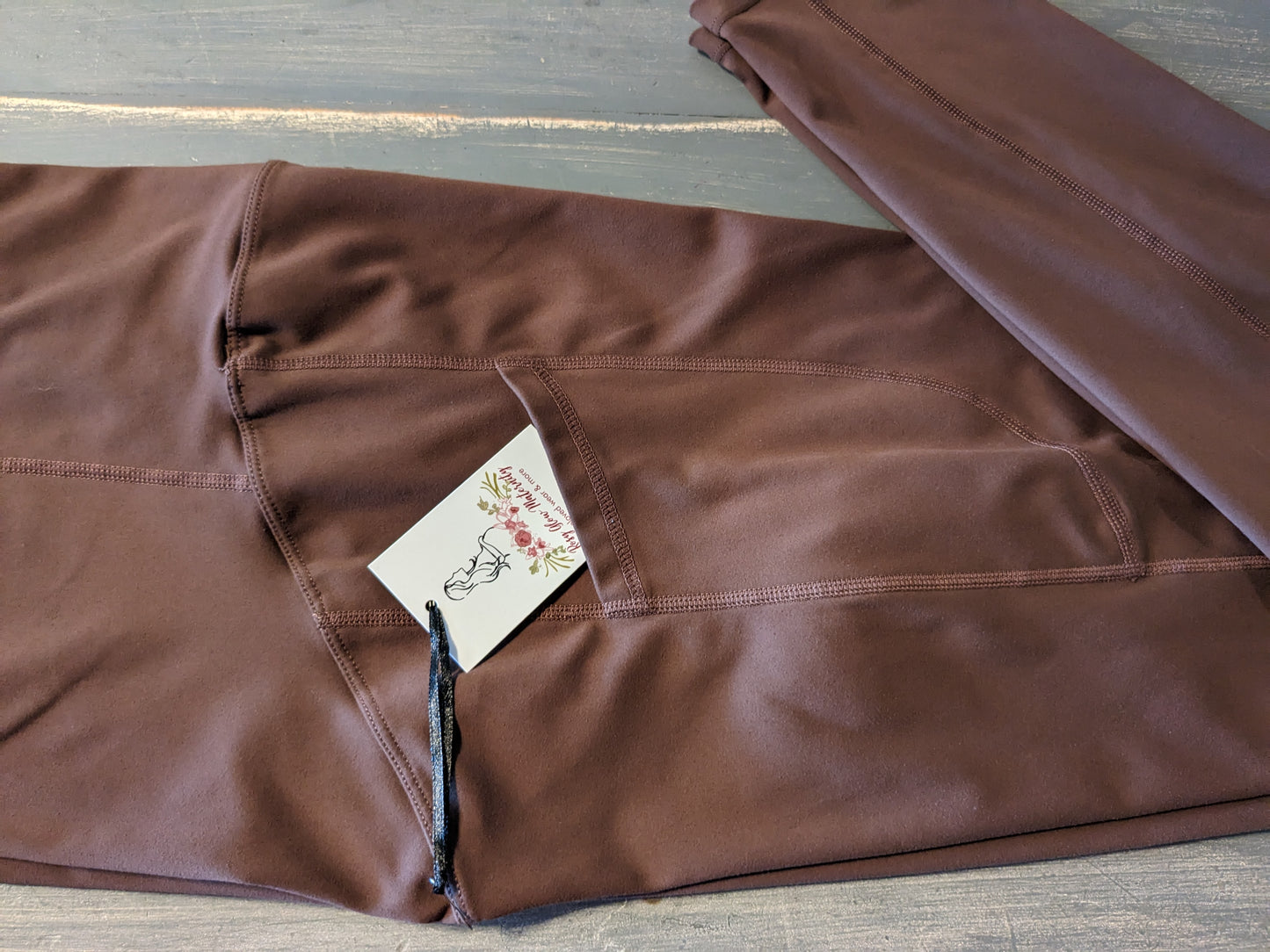 Active full panel 26" cropped leggings, Chocolate