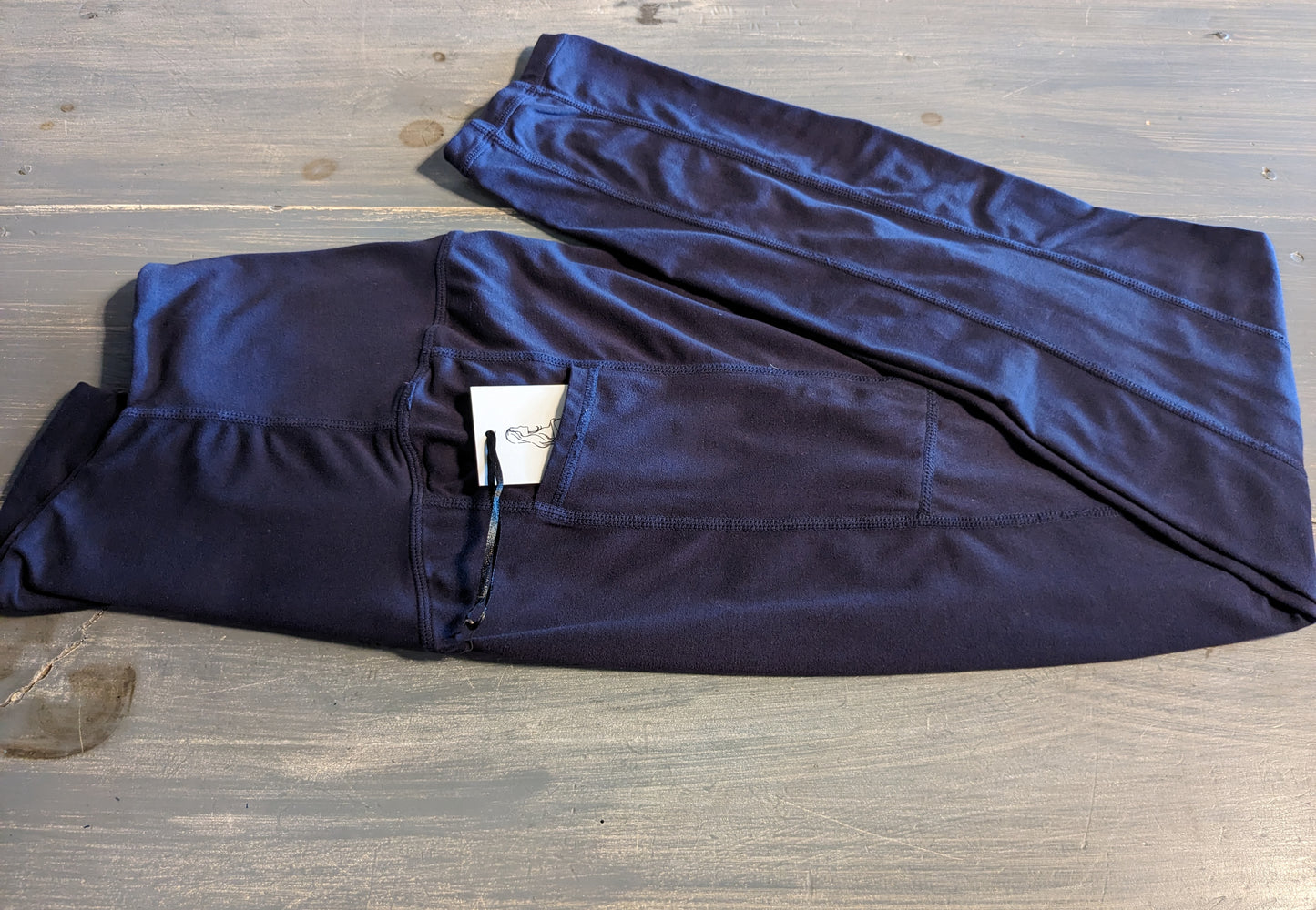 Full panel 25" cropped leggings with pockets, Navy