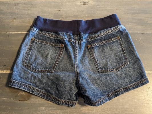 Under-belly panel 3" denim shorts, Medium wash