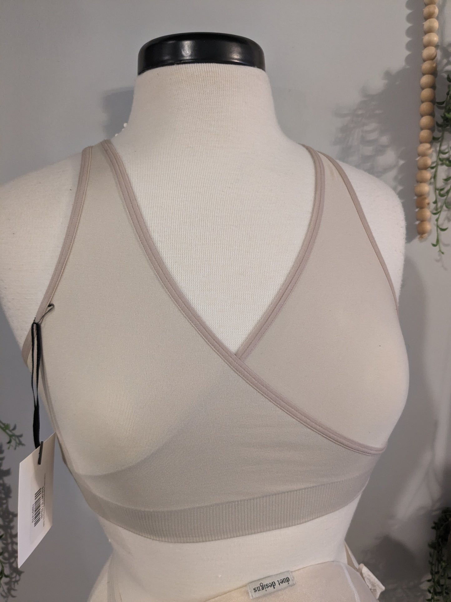 Criss-Cross Racerback Lounging Nursing Bra, Nude Criss-Cross Racerback Lounging Nursing Bra, Nude