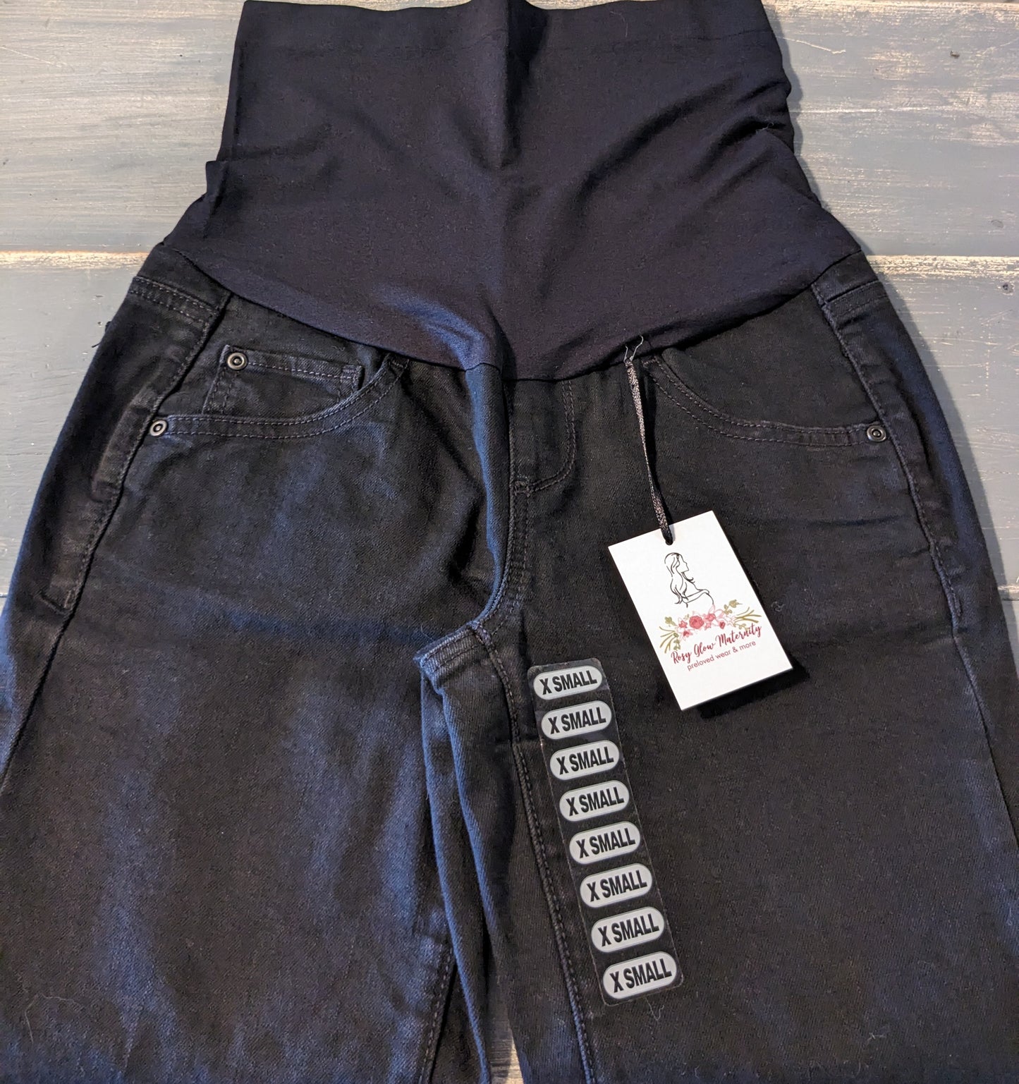 Full panel 33" bootcut jeans, Black wash