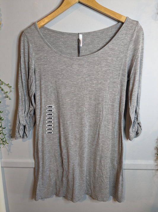 Basic Round neck 3/4 sleeve top, Multi