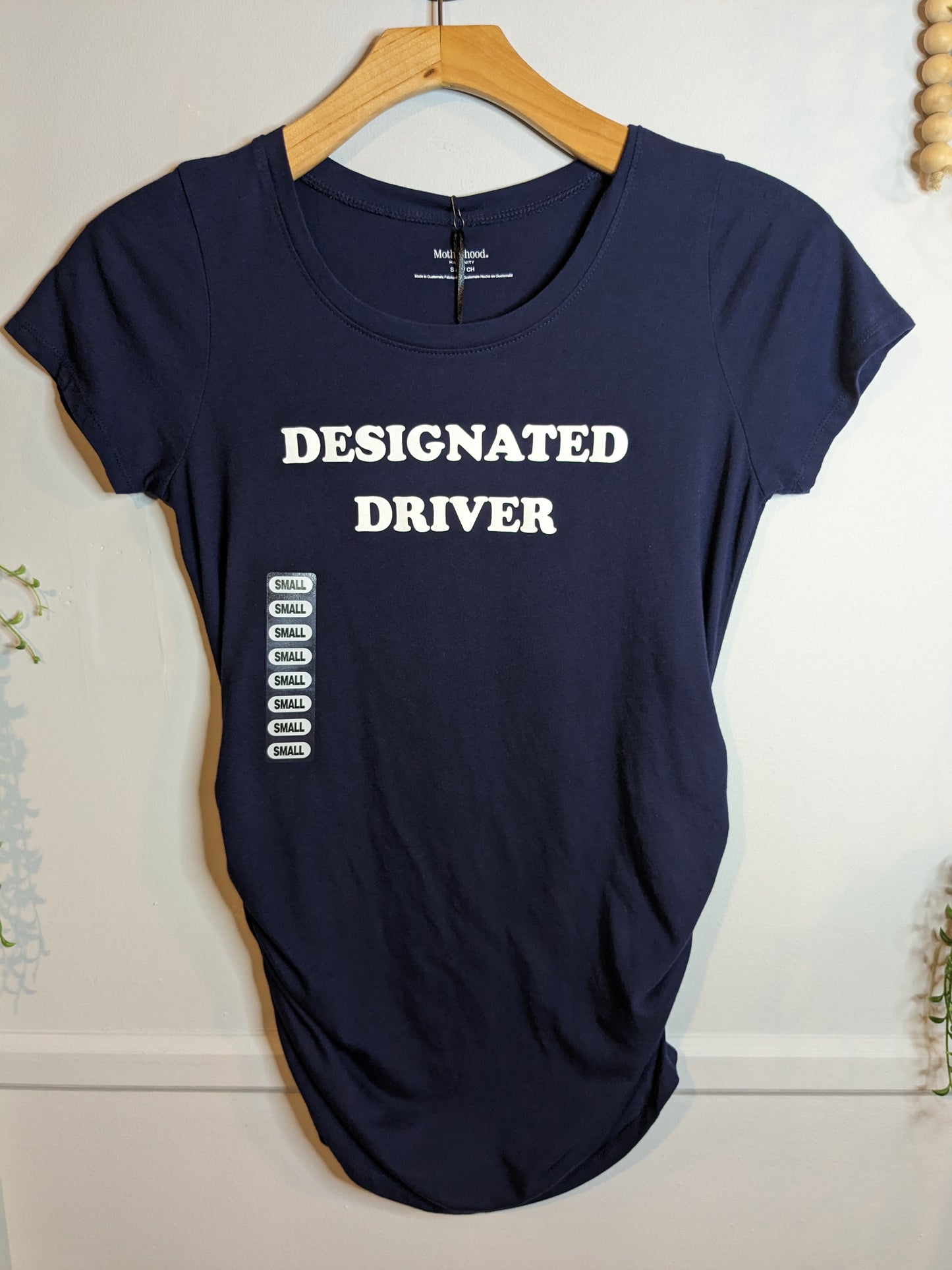 'Designated driver' graphic SS tee, Navy