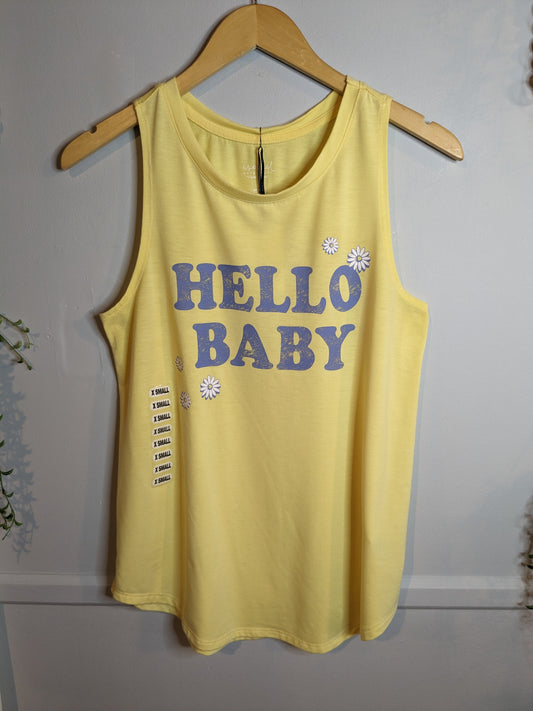 'Hello baby' graphic tank, Sunshine