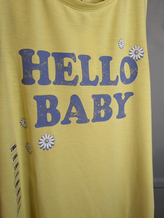 'Hello baby' graphic tank, Sunshine