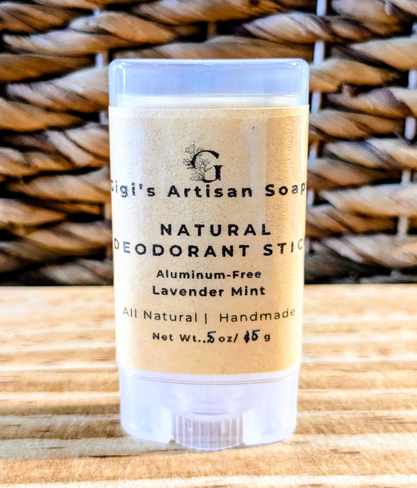 All-natural handmade deodorant stick, Lavender Mint
