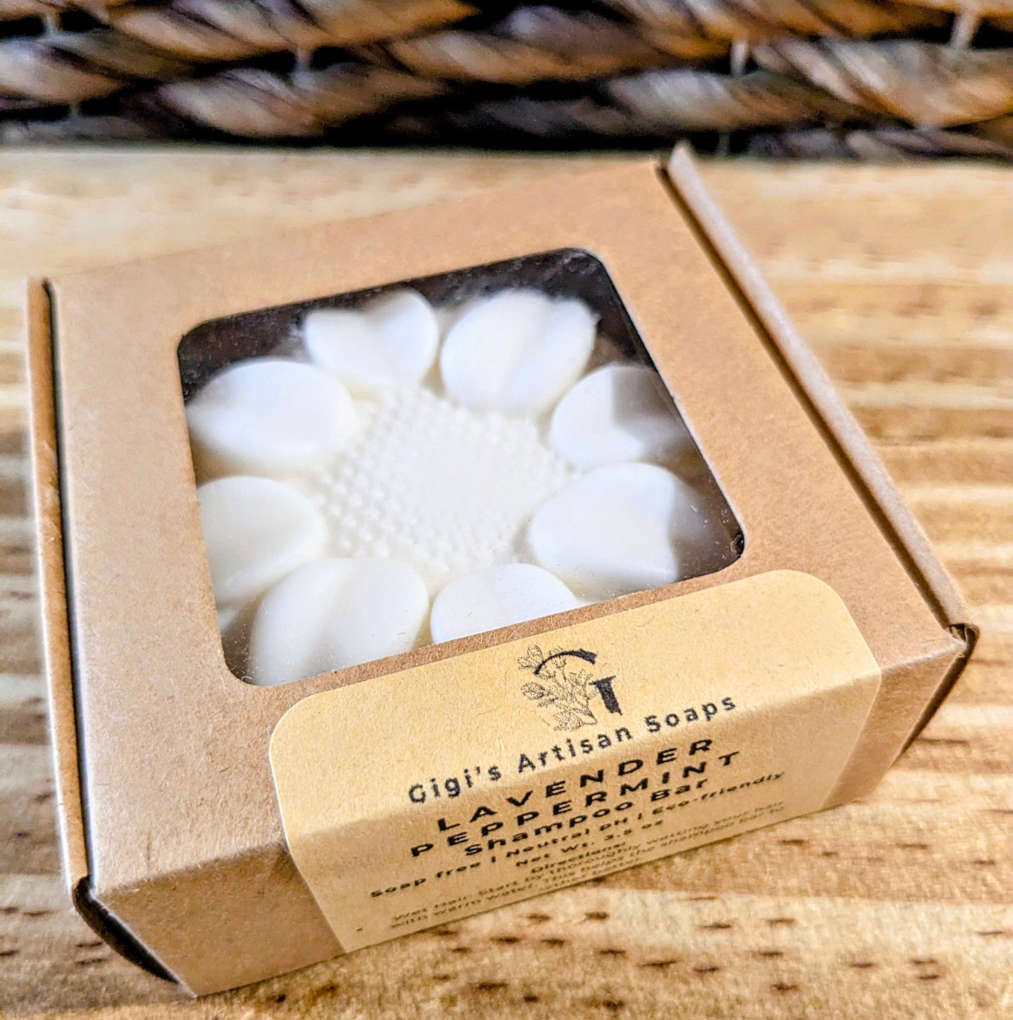 Small-batch handmade shampoo bar, Lavender Peppermint