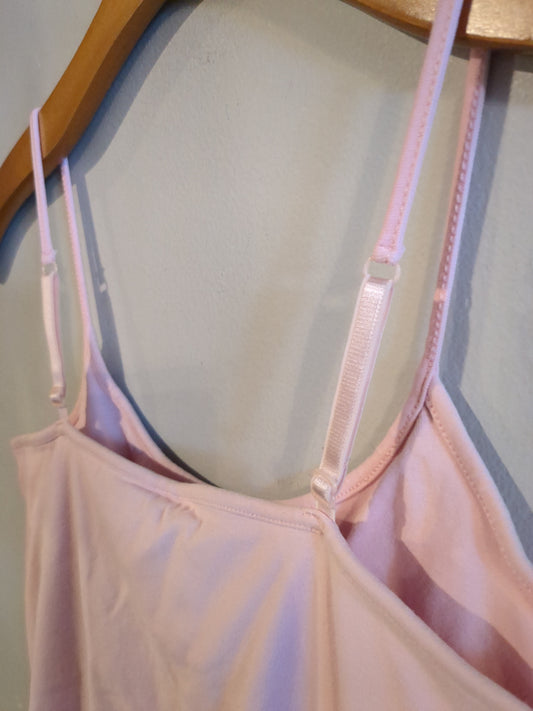 Basic strappy cozy shelf bra cami, Pink