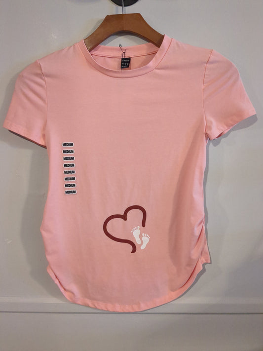 baby toes SS graphic tee, Pink