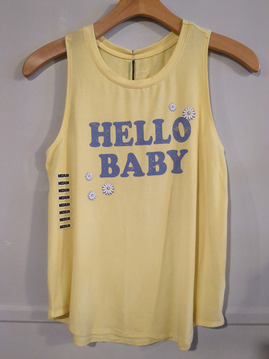 'Hello baby' graphic tank, Sunshine