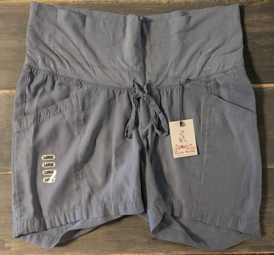 Mid panel 5" casual shorts w/ pockets, Dusty blue