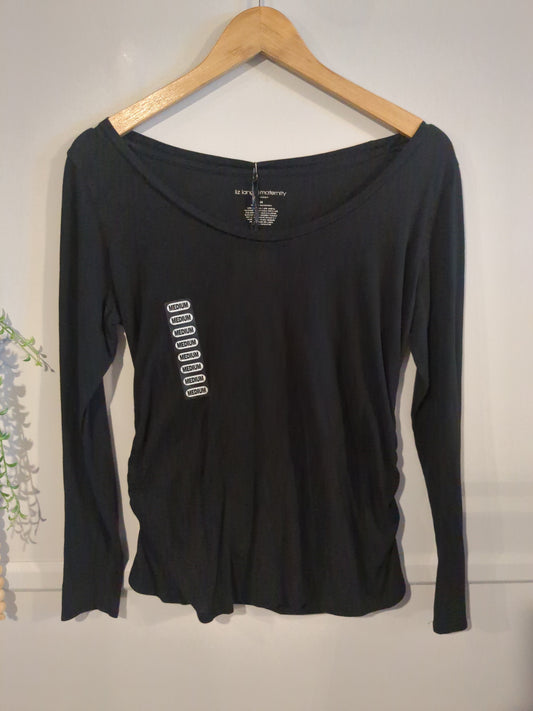 Essential round neck fitted LS tee, Multi