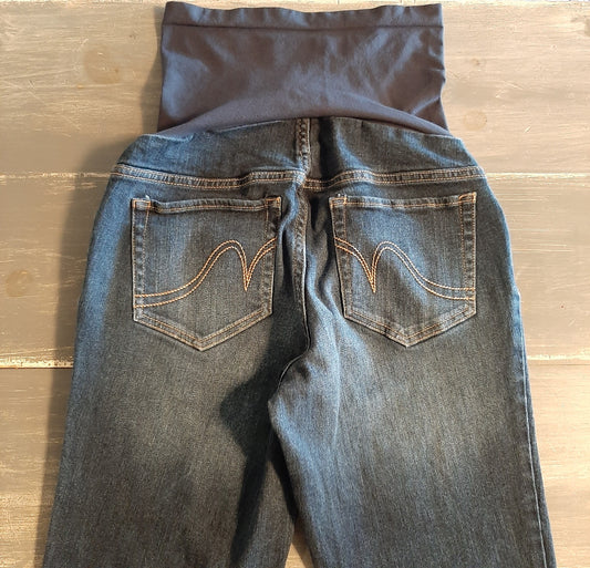 Full panel 24" cropped jeans, Dark wash