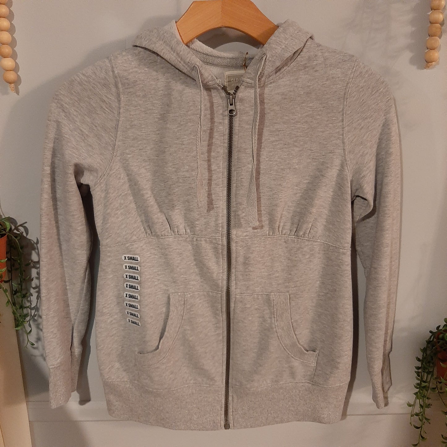 Pocket LS zip up hoodie, Grey