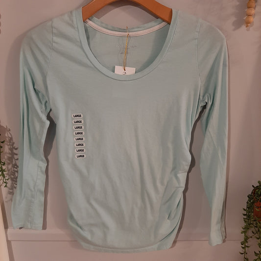 Essential scoop neck fitted LS tee, Multi