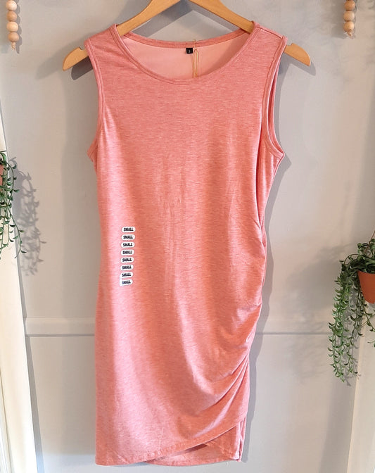 Bodycon tank mini dress, Peach