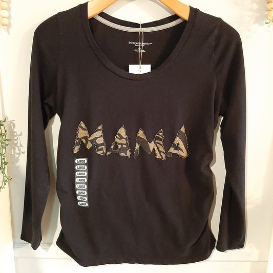 MAMA graphic LS tee, Black