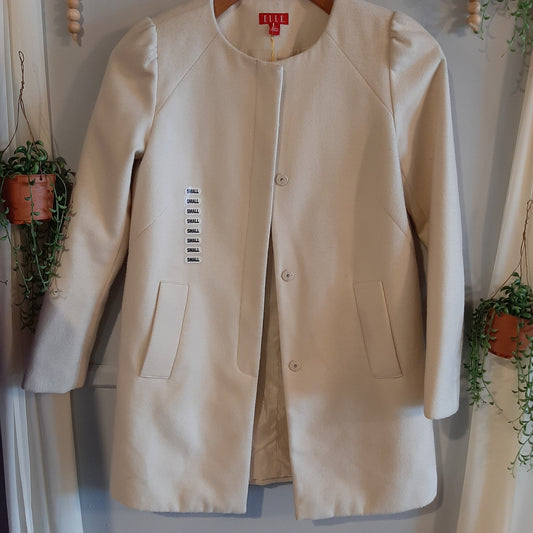 Vintage wool overcoat, Cream