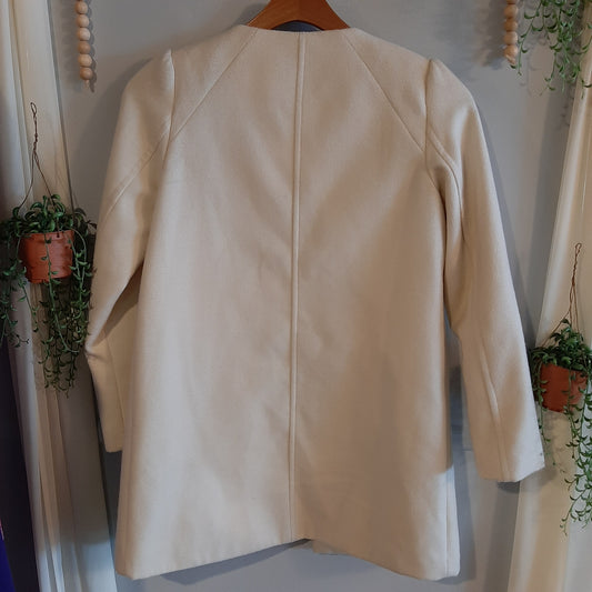 Vintage wool overcoat, Cream