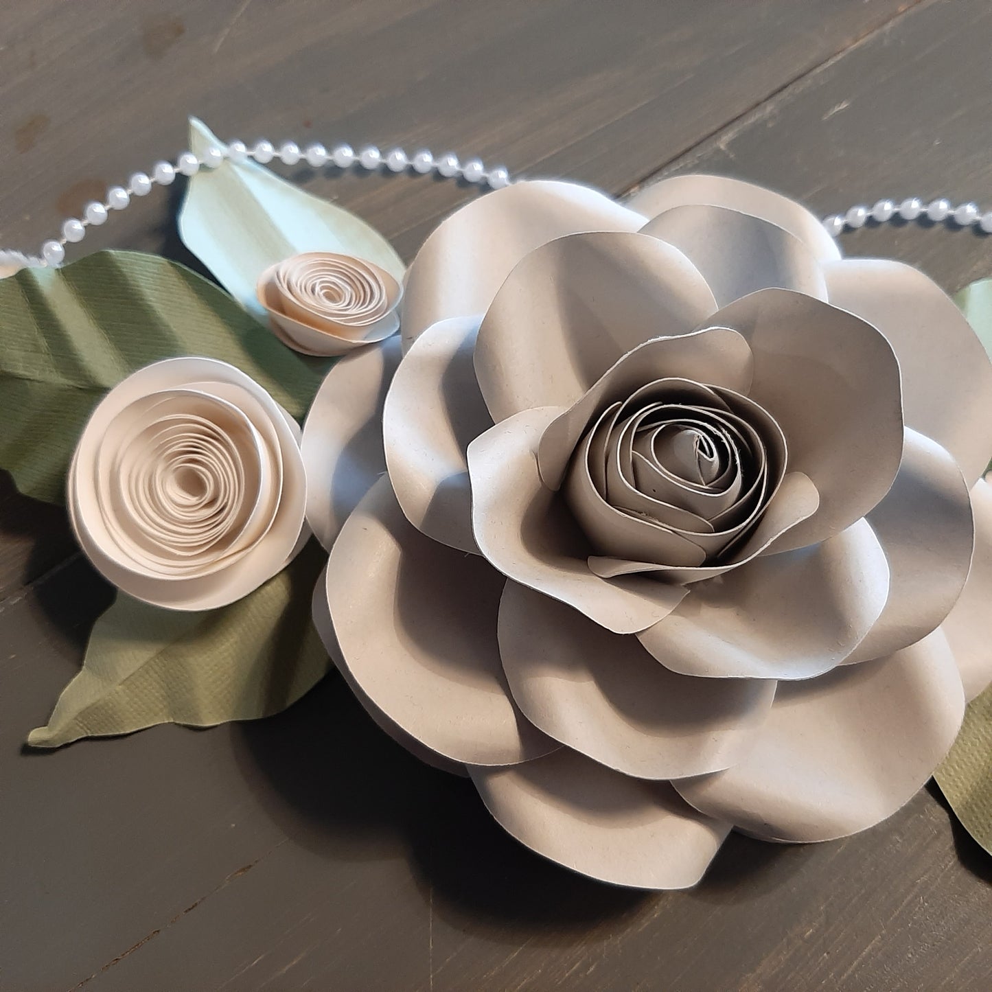 Handcrafted Paper Flower Maternity Belt