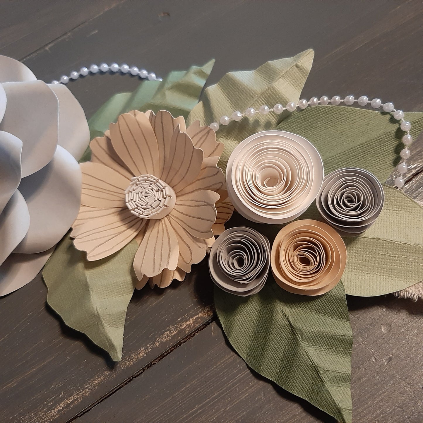 Handcrafted Paper Flower Maternity Belt